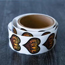 LOVE Labels - 1.5" (Sunburst) Sticker Roll - Dan Pearce Sticker Shop