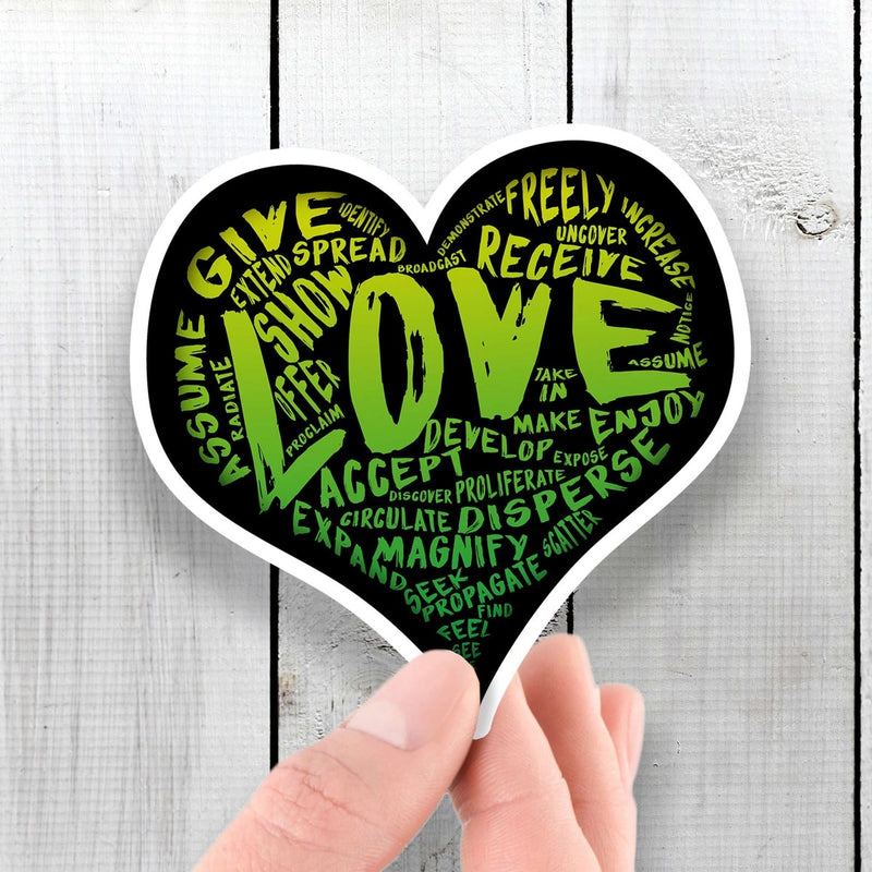 LOVE Sticker! (Green Version) - Dan Pearce Sticker Shop