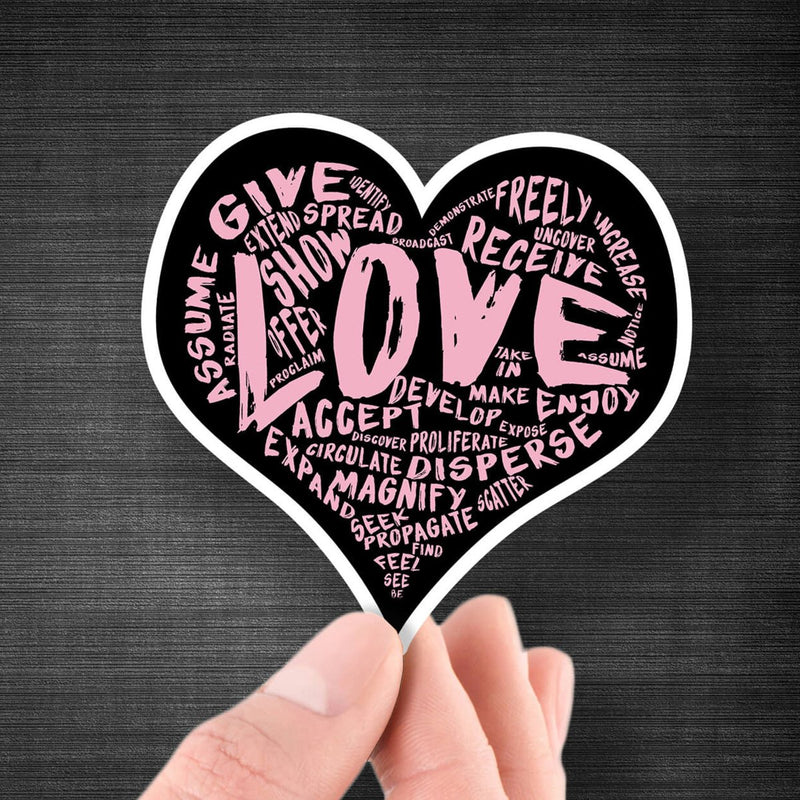 LOVE Sticker! (Pink Version) - Dan Pearce Sticker Shop