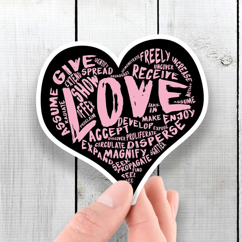 LOVE Sticker! (Pink Version) - Dan Pearce Sticker Shop