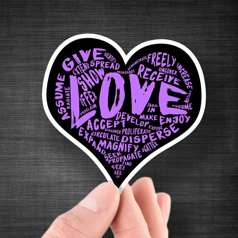 LOVE Sticker! (Purple Version) - Dan Pearce Sticker Shop