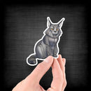 Maine Coon Cat Robot - Vinyl Sticker - Dan Pearce Sticker Shop