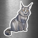 Maine Coon Cat Robot - Vinyl Sticker - Dan Pearce Sticker Shop