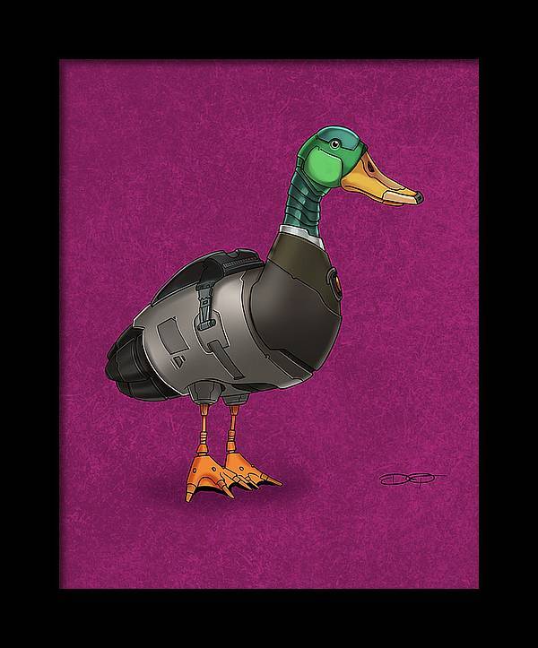 Mallard Duck Robot Fine Art Print - Dan Pearce Sticker Shop