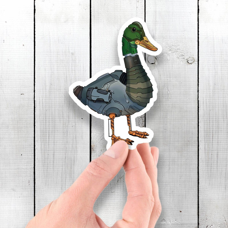 Mallard Duck Robot - Vinyl Sticker - Dan Pearce Sticker Shop
