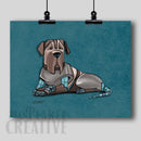 Mastiff Robot Dog Fine Art Print - Dan Pearce Sticker Shop