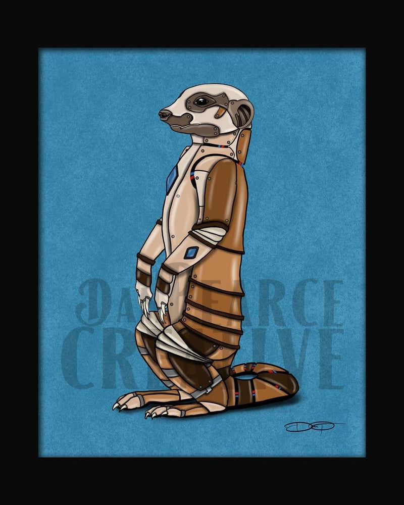 Meerkat Robot Fine Art Print - Dan Pearce Sticker Shop