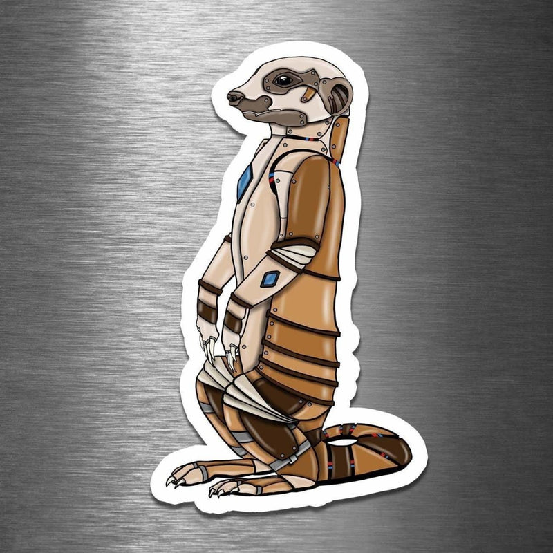 Meerkat Robot - Vinyl Sticker - Dan Pearce Sticker Shop