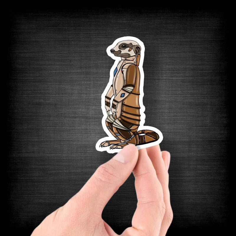 Meerkat Robot - Vinyl Sticker - Dan Pearce Sticker Shop