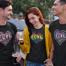 Mens Official “LOVE” Black Champion™ PREMIUM Tee (Hologram Version) - Dan Pearce Sticker Shop