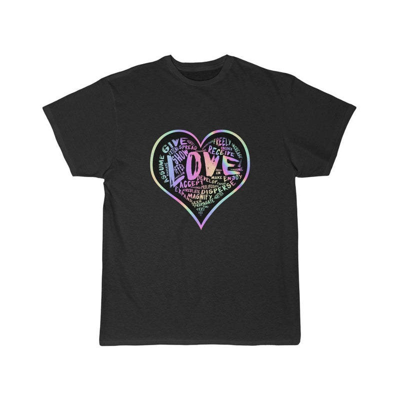 Mens Official “LOVE” Black T-Shirt (Hologram Version) - Dan Pearce Sticker Shop