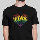 Men's Official “LOVE” Black T-Shirt (Original Rainbow Version) - Dan Pearce Sticker Shop