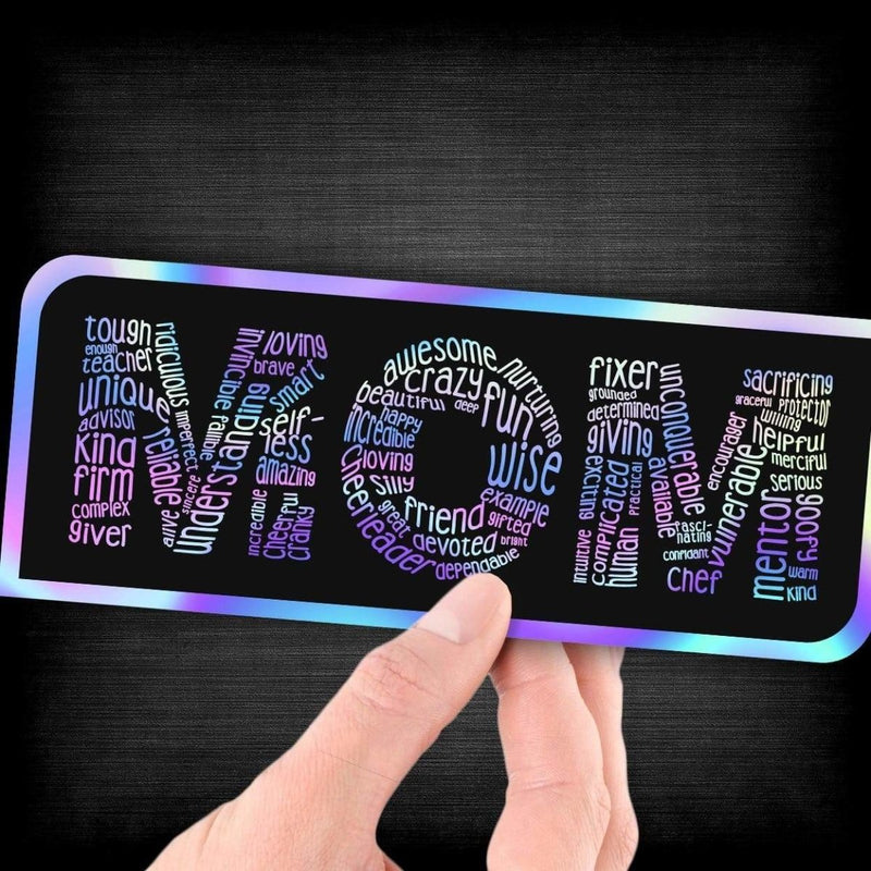MOM Typography - Hologram Sticker - Dan Pearce Sticker Shop