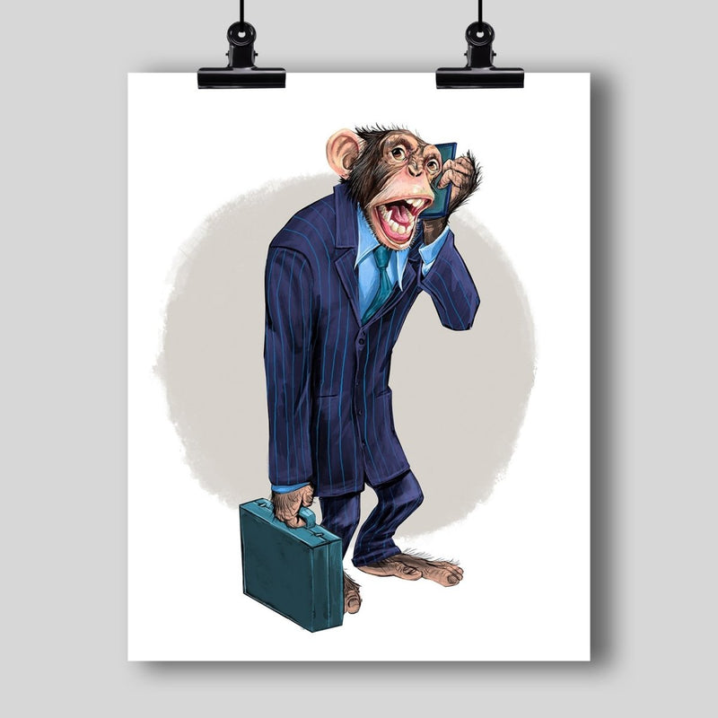 "Monkey Business" Art Print - Dan Pearce Sticker Shop