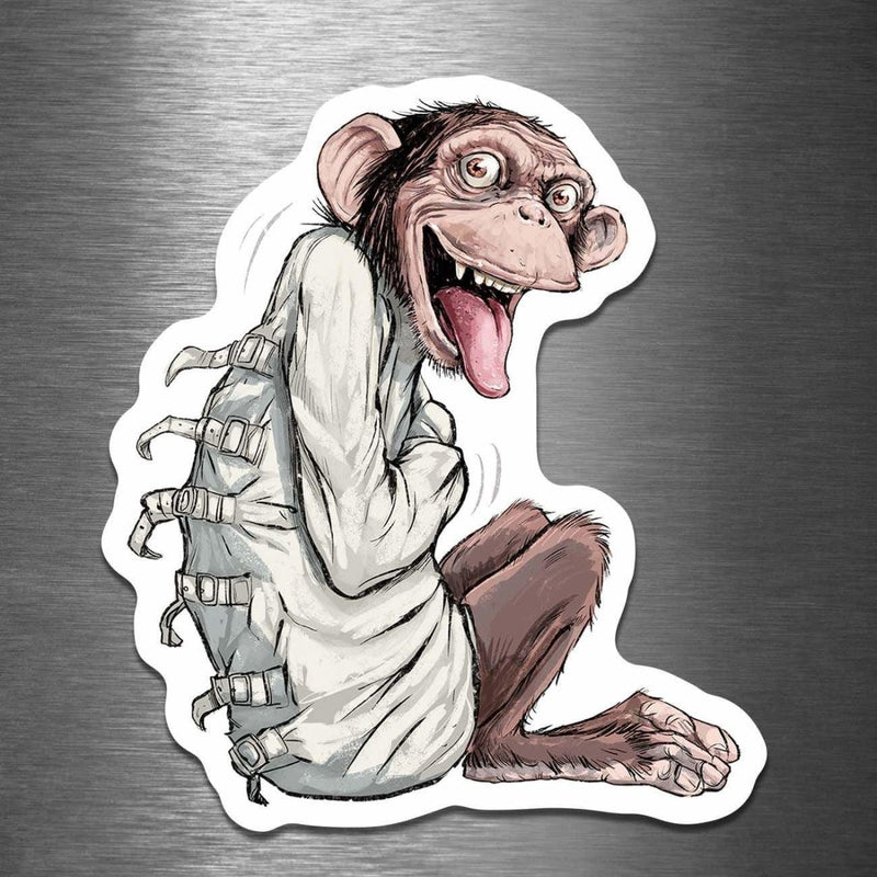 Monkey in a Straitjacket - Vinyl Sticker - Dan Pearce Sticker Shop