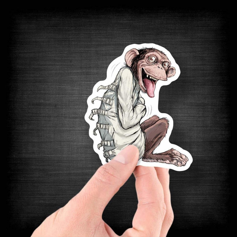 Monkey in a Straitjacket - Vinyl Sticker - Dan Pearce Sticker Shop