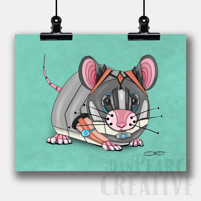 Mouse Robot Fine Art Print - Dan Pearce Sticker Shop