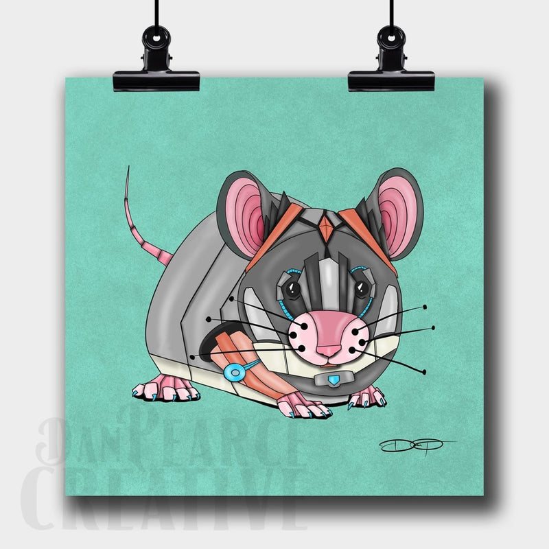 Mouse Robot Fine Art Print - Dan Pearce Sticker Shop