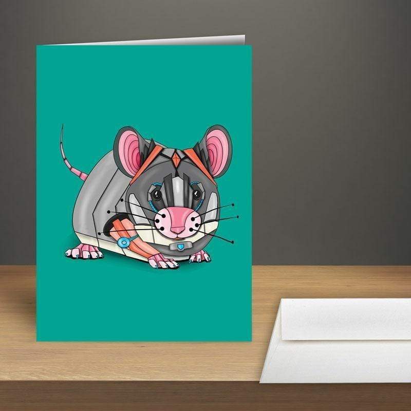 Mouse Robot Premium Greeting Card(s) - Dan Pearce Sticker Shop