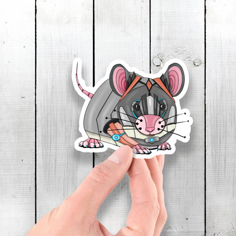 Mouse Robot - Vinyl Sticker - Dan Pearce Sticker Shop