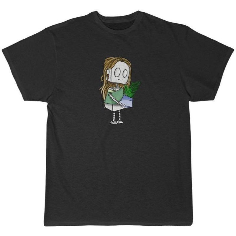 Nature Lover Adorable Robot Premium Black T-Shirt - Dan Pearce Sticker Shop