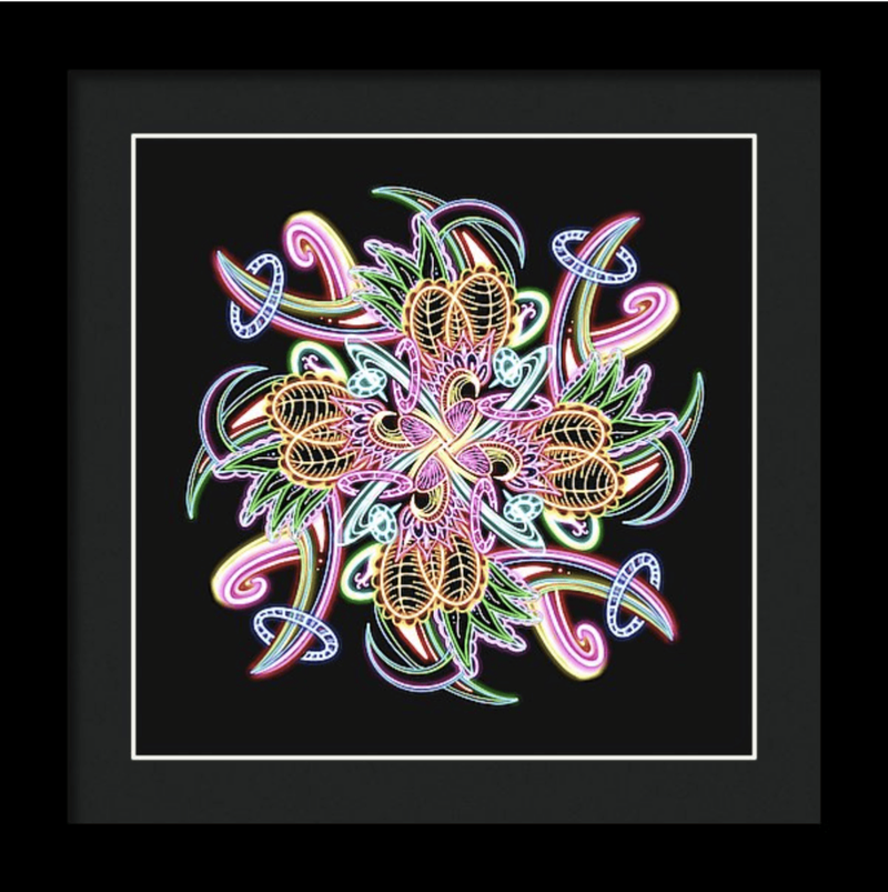 "Neon Mandala" Art Print