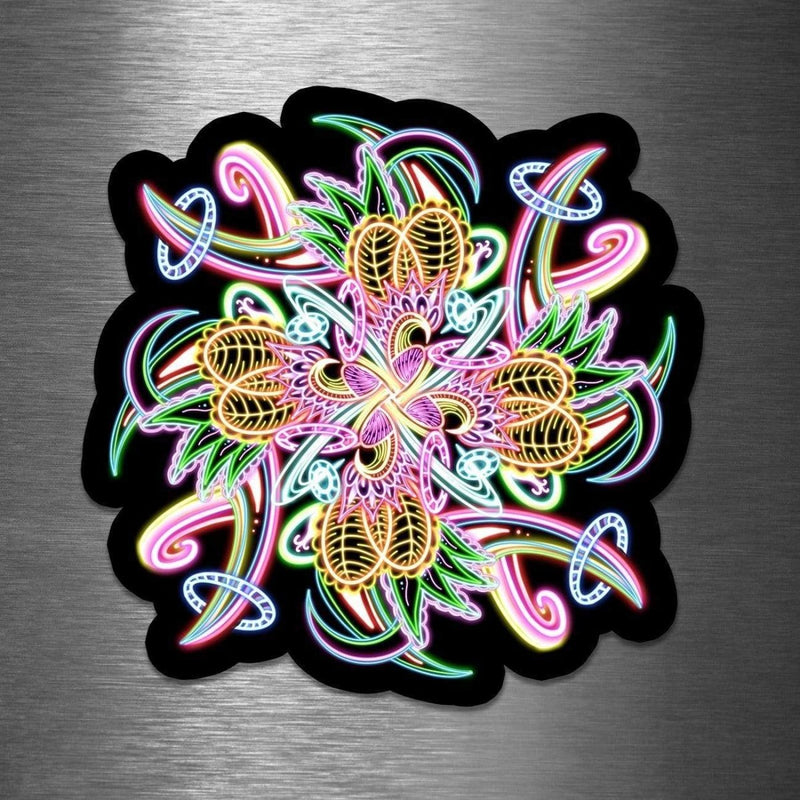 Neon Mandala - Vinyl Sticker - Dan Pearce Sticker Shop