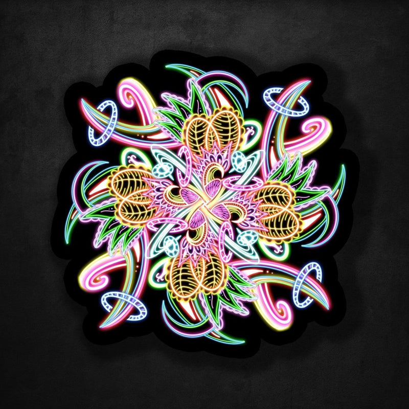 Neon Mandala (Wall & Laptop Sizes) - Dan Pearce Sticker Shop