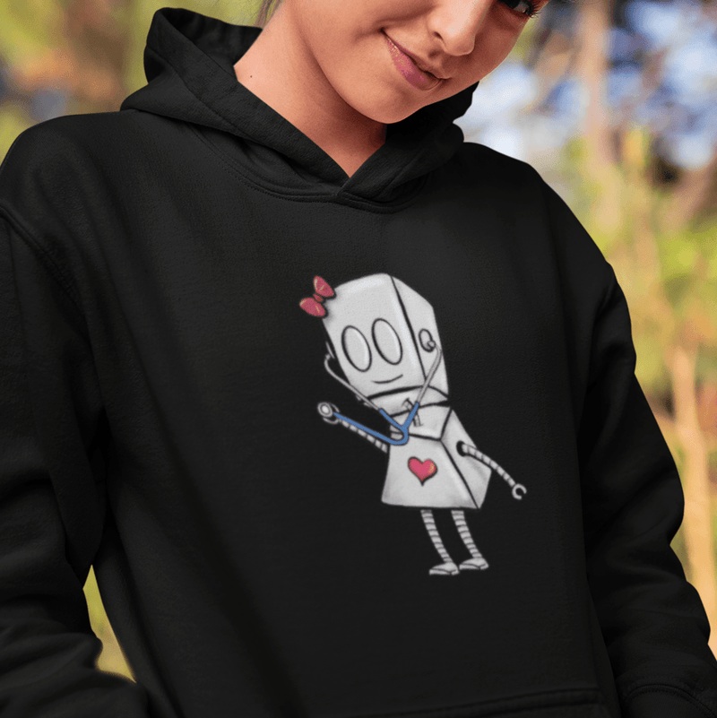 Nurse Adorable Robot - PREMIUM Champion® Hoodie - Dan Pearce Sticker Shop