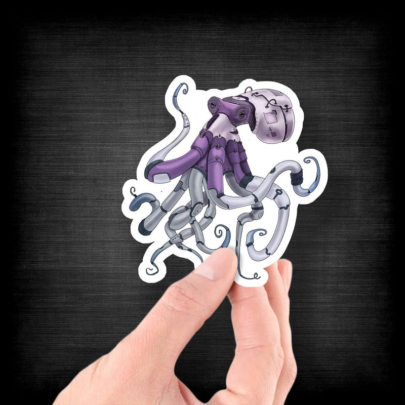 Octopus Robot - Vinyl Sticker - Dan Pearce Sticker Shop