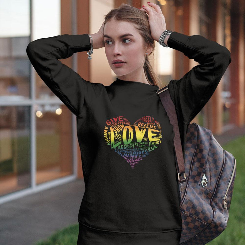 Official “LOVE” Champion™ PREMIUM Crewneck Sweatshirt (Original Rainbow Version) - Dan Pearce Sticker Shop