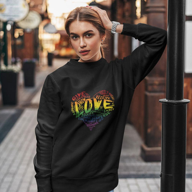 Official “LOVE” Champion™ PREMIUM Crewneck Sweatshirt (Original Rainbow Version) - Dan Pearce Sticker Shop