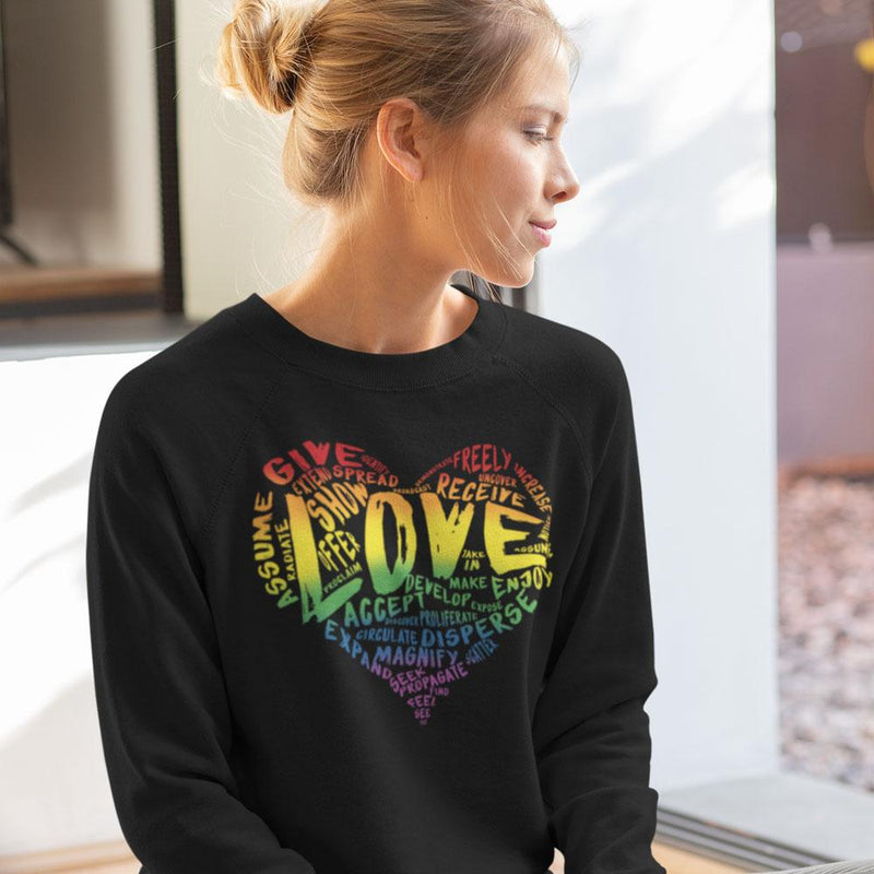 Official “LOVE” Champion™ PREMIUM Crewneck Sweatshirt (Original Rainbow Version) - Dan Pearce Sticker Shop