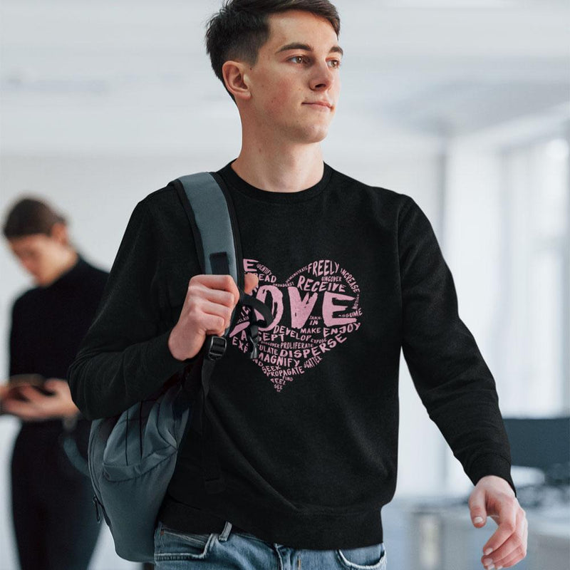 Official “LOVE” Champion™ PREMIUM Crewneck Sweatshirt (Pink Version) - Dan Pearce Sticker Shop
