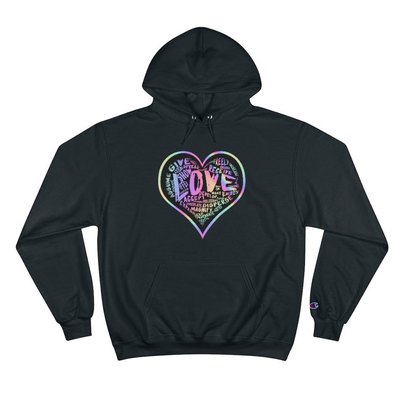 Official “LOVE” Champion™ PREMIUM Hoodie (Hologram Version) - Dan Pearce Sticker Shop