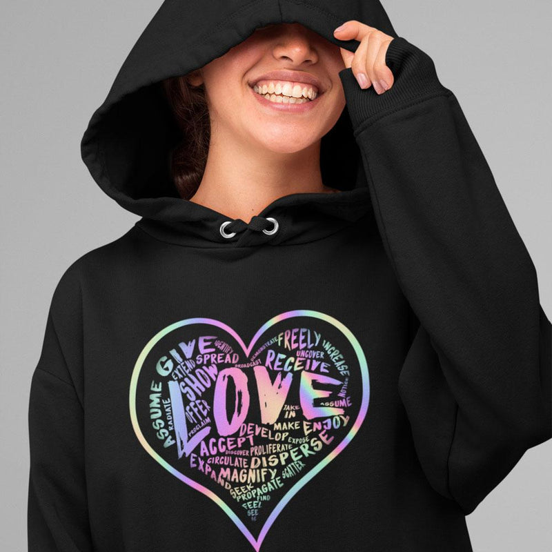 Official “LOVE” Champion™ PREMIUM Hoodie (Hologram Version) - Dan Pearce Sticker Shop