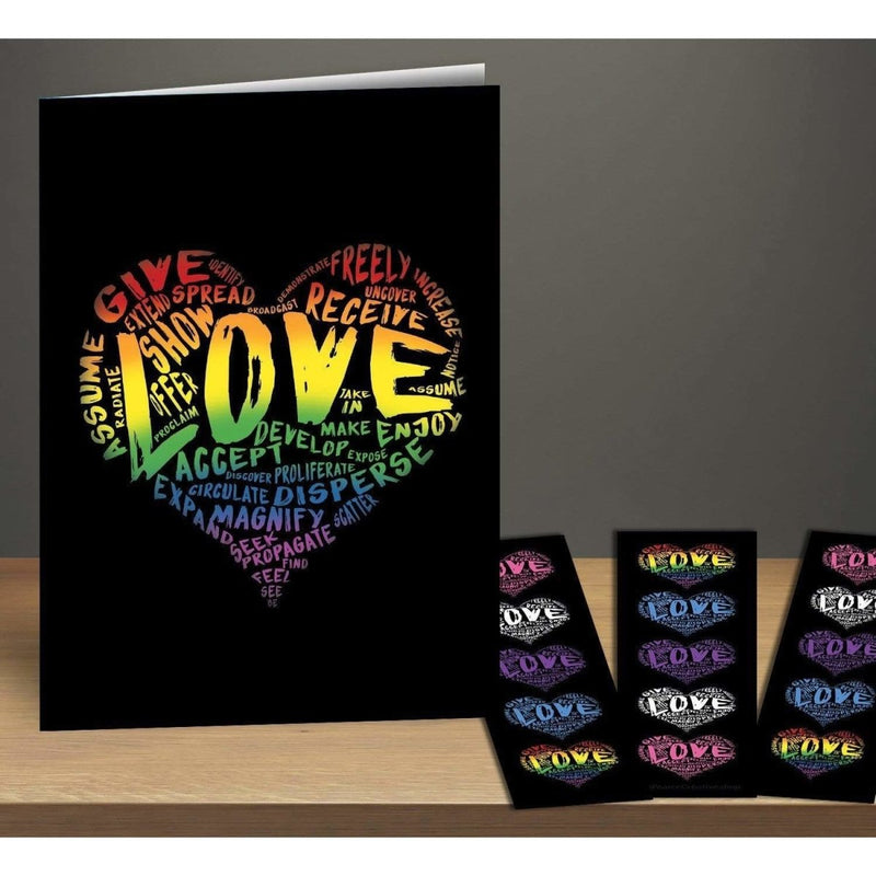Official LOVE Greeting Card & Bookmark Combo Pack - Dan Pearce Sticker Shop