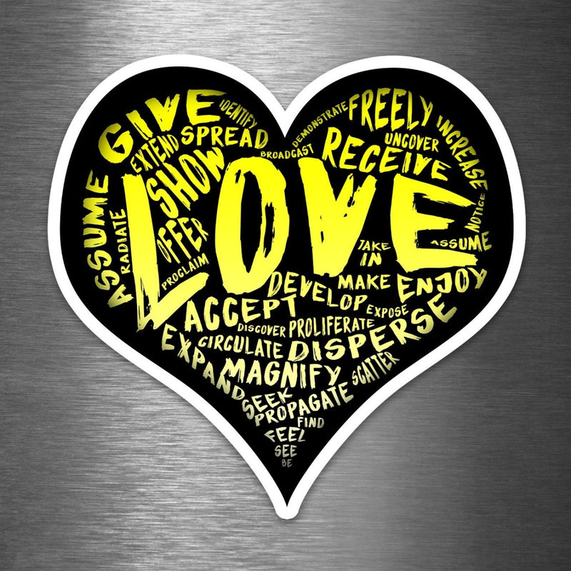 Official "LOVE" (Yellow) Premium Sticker - Dan Pearce Sticker Shop