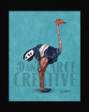 Ostrich Robot Fine Art Print - Dan Pearce Sticker Shop