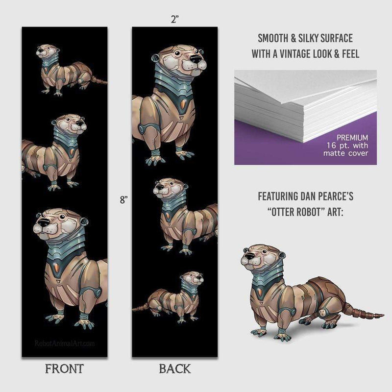 Otter Robot - Premium Bookmark - Dan Pearce Sticker Shop