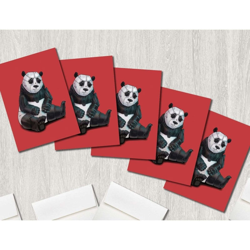 Panda Bear Robot Premium Greeting Card(s) - Dan Pearce Sticker Shop