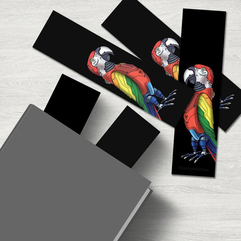 Parrot Robot - Premium Bookmark - Dan Pearce Sticker Shop