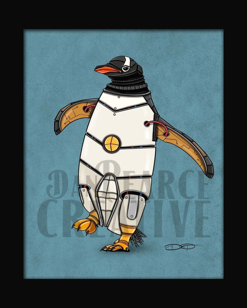 Penguin Robot Fine Art Print - Dan Pearce Sticker Shop