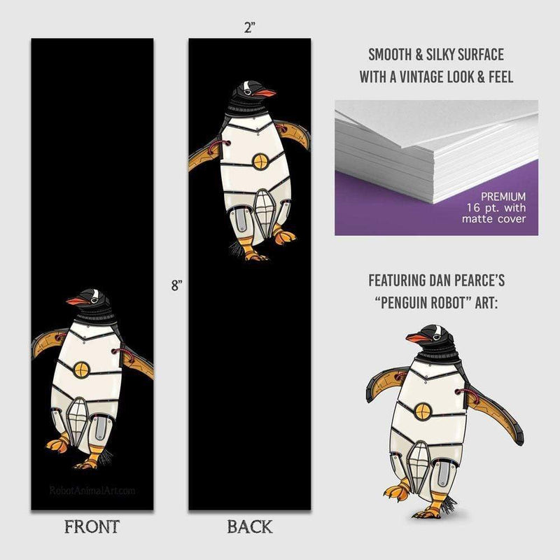Penguin Robot - Premium Bookmark - Dan Pearce Sticker Shop
