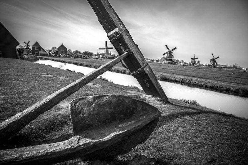 Photo Print: An Antique Anchor with Netherlands Windmills - Dan Pearce Sticker Shop