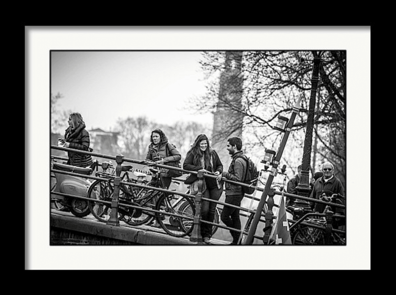 Photo Print: Candid Moment on the Bridges of Amsterdam - Dan Pearce Sticker Shop