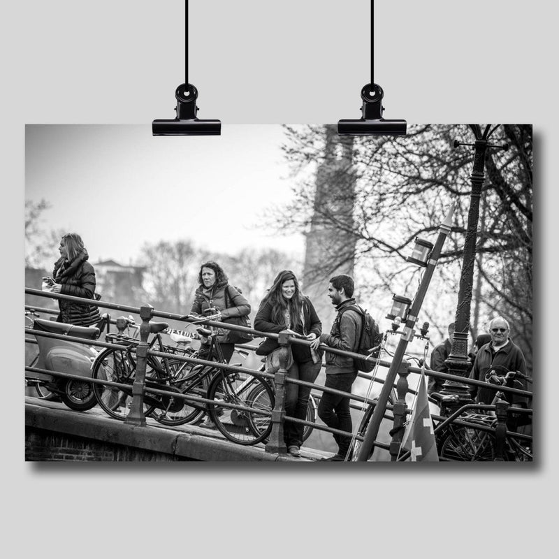 Photo Print: Candid Moment on the Bridges of Amsterdam - Dan Pearce Sticker Shop