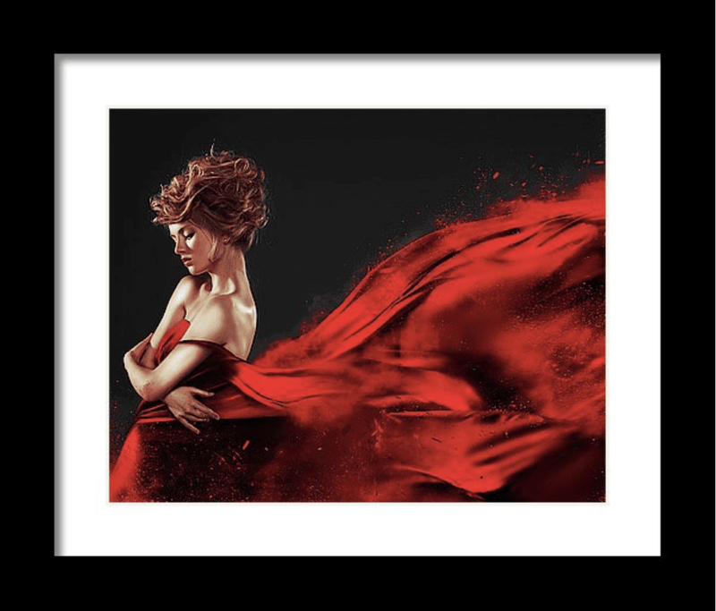 Photo Print: Lady in Red - Dan Pearce Sticker Shop