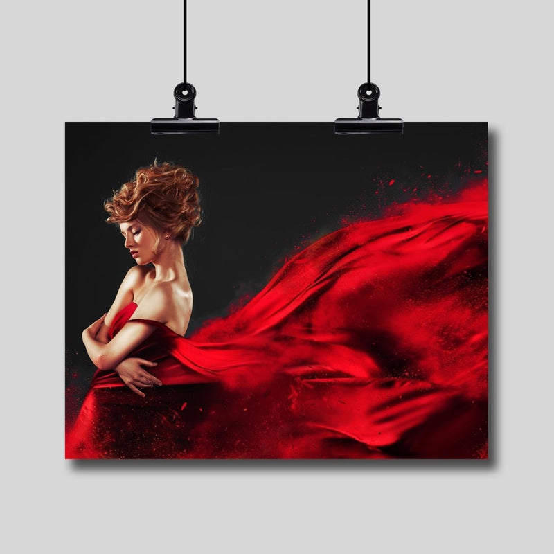 Photo Print: Lady in Red - Dan Pearce Sticker Shop