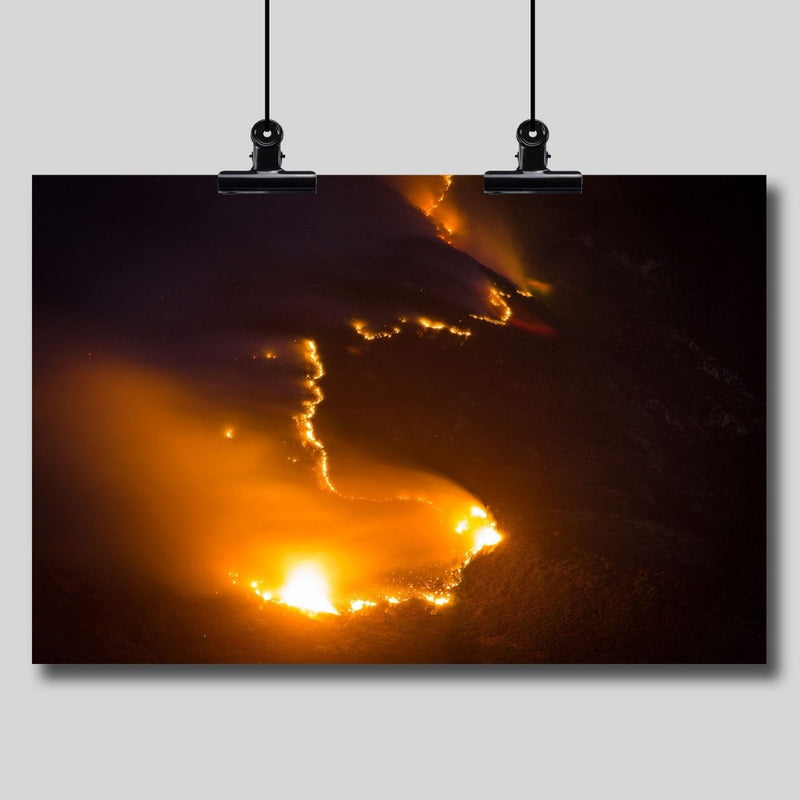 Photography Print: Mountainside Fire - Dan Pearce Sticker Shop